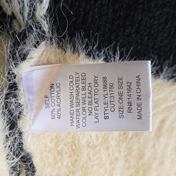 Ya Los Angeles Black and White Striped Cardigan - Picture 7 of 7